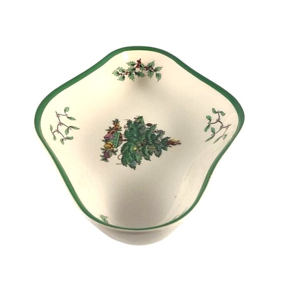 Vintage Spode England Christmas Tree Pickle/Relish Dish #S3324 M Ceramic Dish - Picture 4 of 8